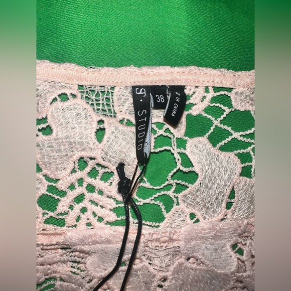 NWT ST Studio Boho Pink Lace Fringe Top size 38/ Medium - Picture 5 of 8